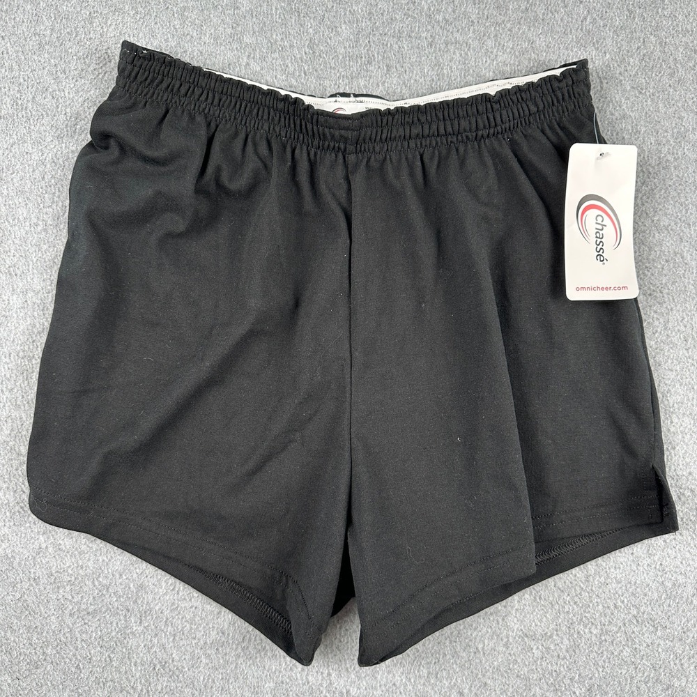 Chasse Practice Knit Short Womens Medium Black 61SH 016 Cheerleading Athletic